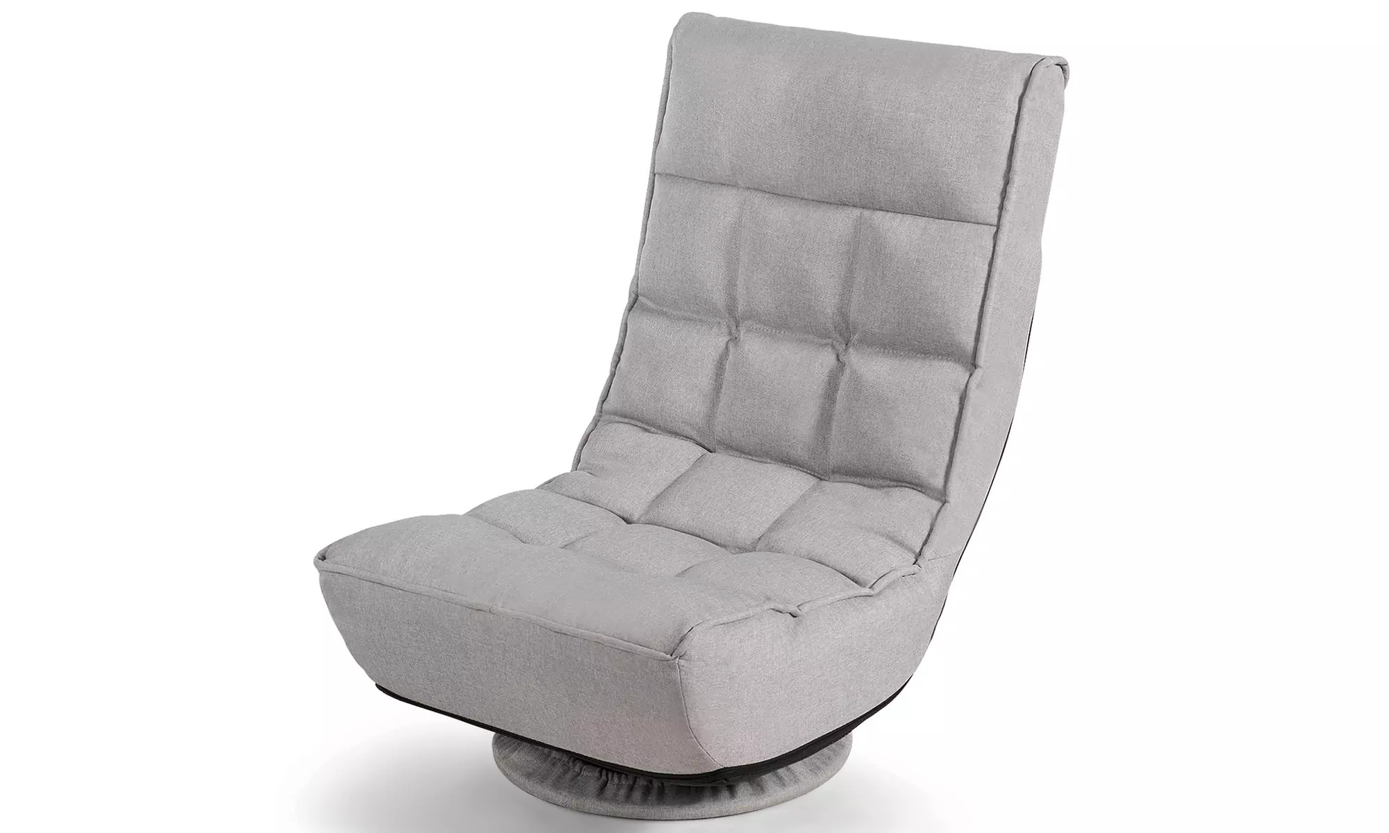 Folding Game Chair Floor Lazy Sofa 4-Position Adjustable 360 Degree Swivel Gray