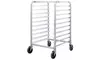 10 Sheet Aluminum Bakery Rack Rolling Commercial Cookie Bun Pan Kitchen