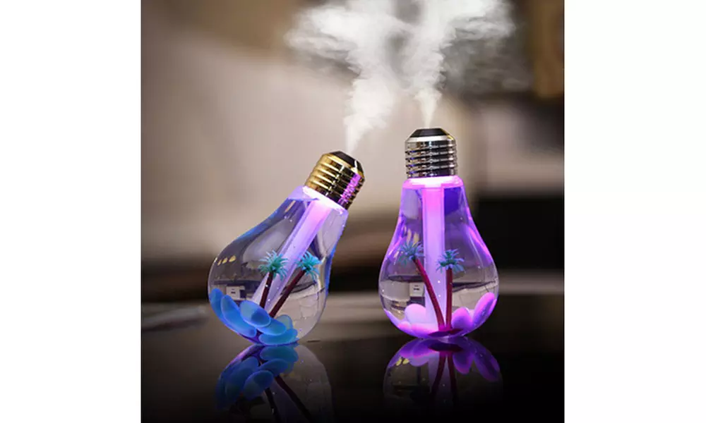 Mini USB Bulb Aromatherapy Diffuser with LED Lights - Primary Image