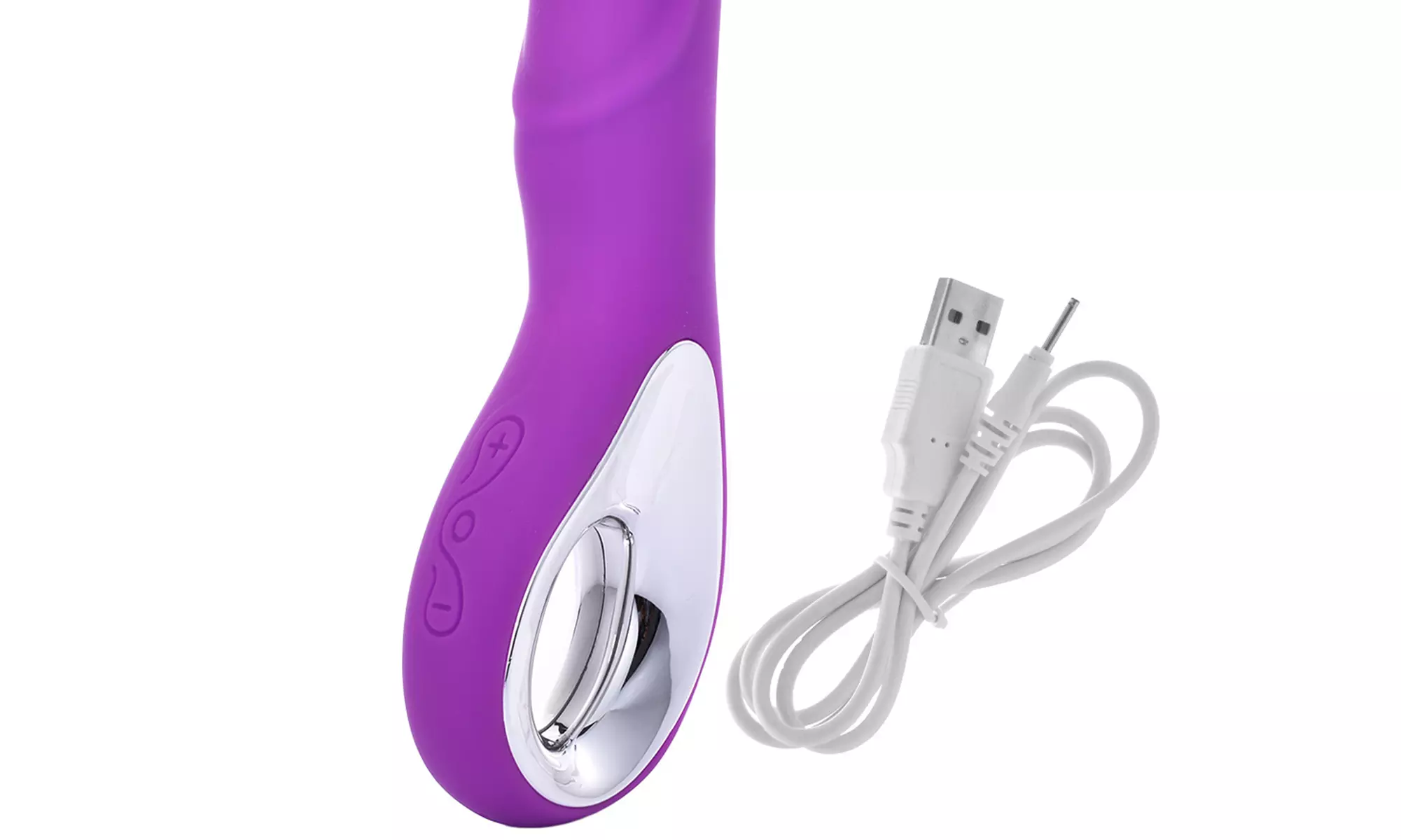 10 Speeds Vibrating Wand Dildo G Spot Vibrator Discreet Sex Toy, Rechargabe