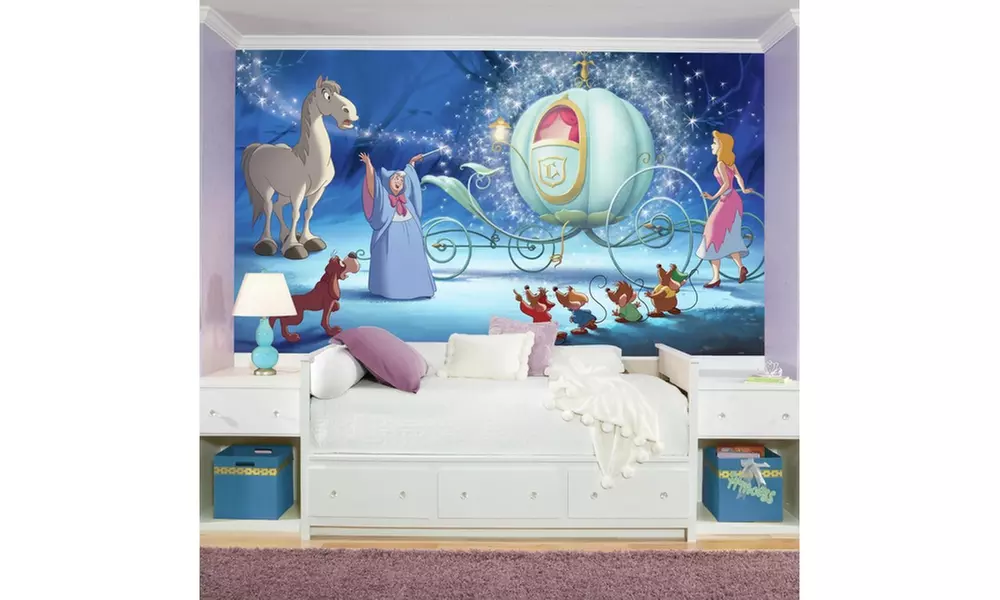 Roommates Disney Princess Cinderella Carriage XL Chair Rail Prepasted Mural - Second Medium