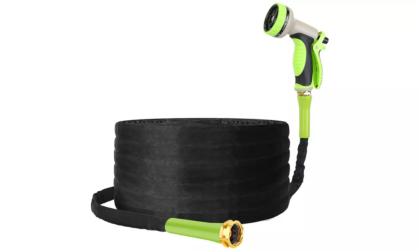 iMounTEK Non-Expandable Garden Hose Kink-Free Water Hose Kit - 50FT/75FT/100FT 