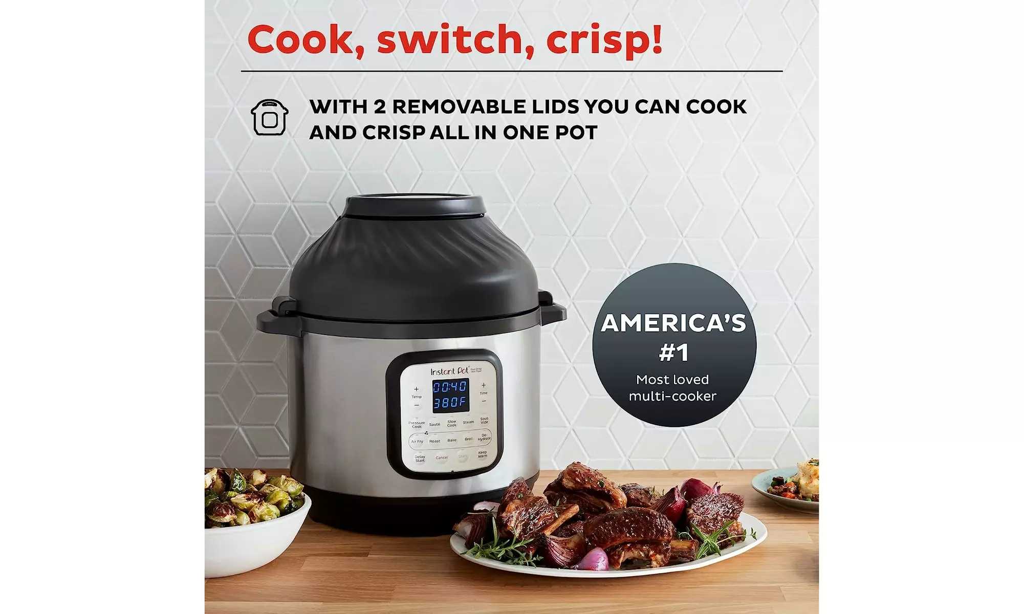 Instant Pot Duo Crisp 11-in-1 Air Fryer and Electric Pressure Cooker, 8-Quart - Second Medium