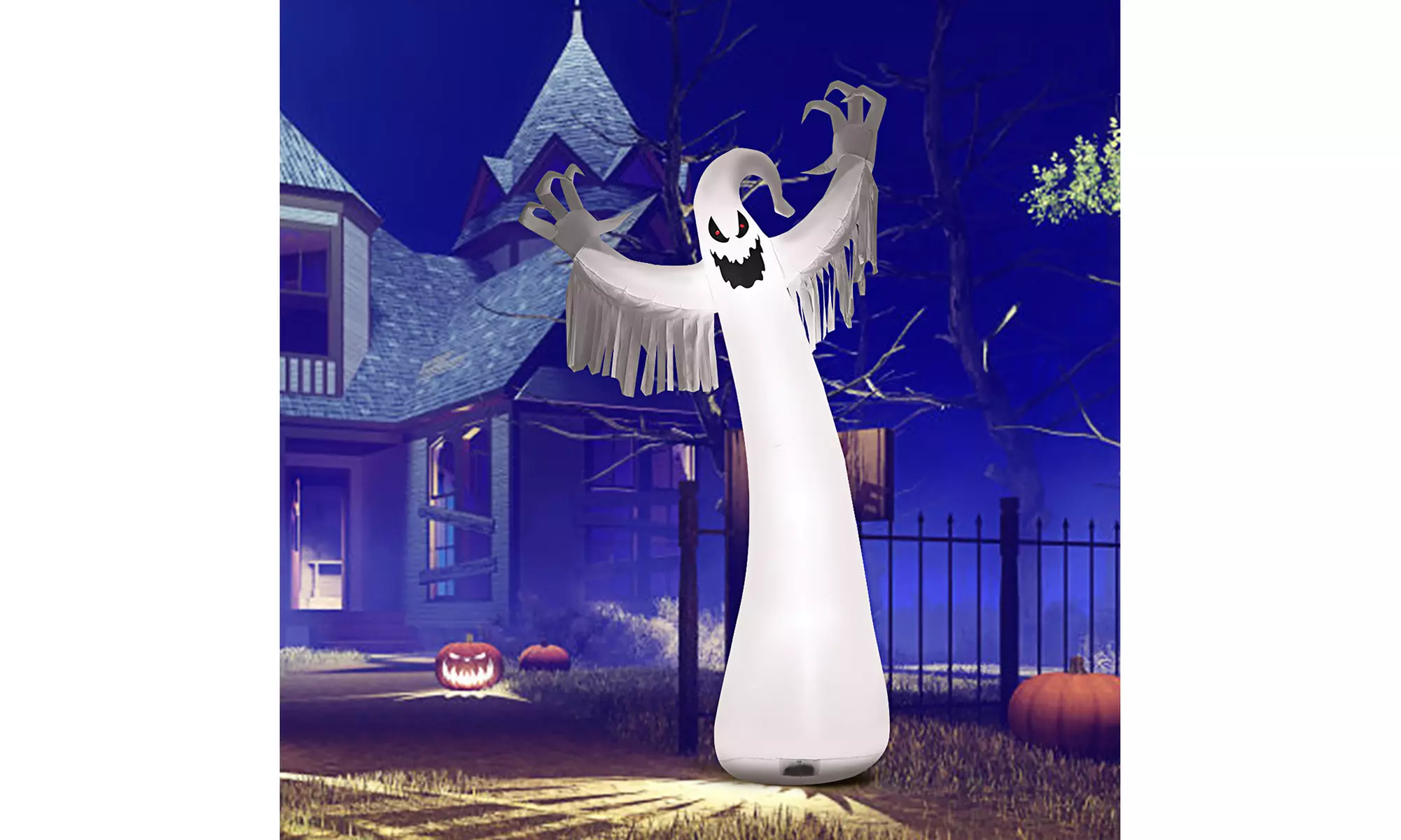 12FT Halloween Inflatable Blow Up Ghost w/ LED Lights Outdoor Yard Decoration - Primary Image