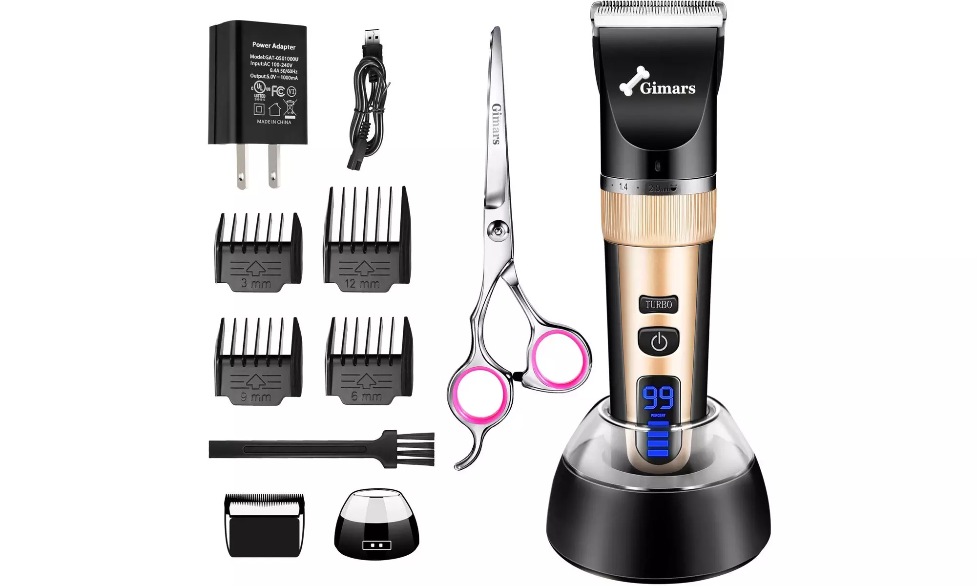 Gimars Cordless Dog Clippers, Newest 3.0 Motor Powerful Cutting Smoothly - Primary Image