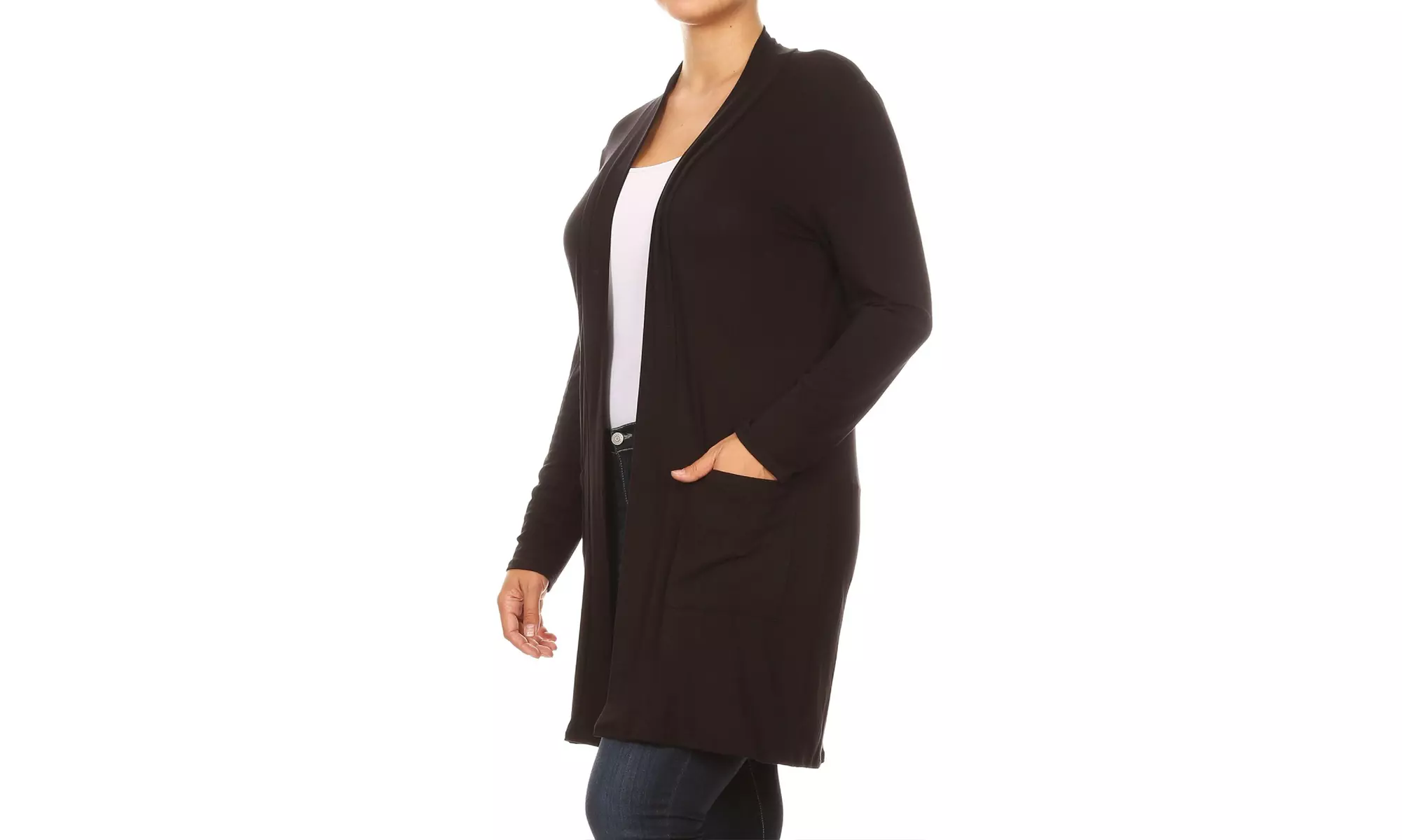 Women's Casual Solid Long Sleeve Cardigan