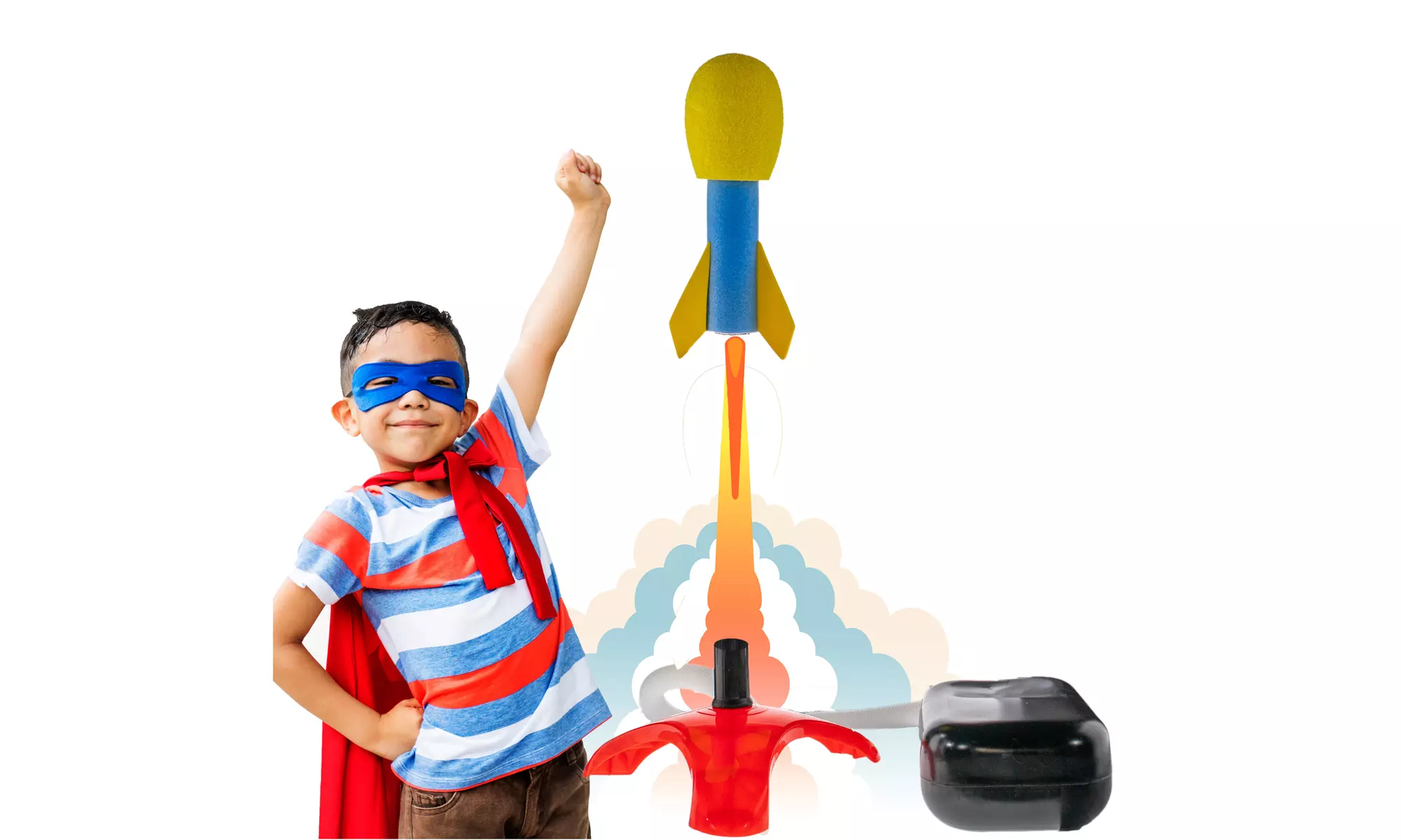 Launch Rocket Stomp Toy Foam Air Jump Rockets Perfect Toy Rocket Launcher 100ft - Primary Image