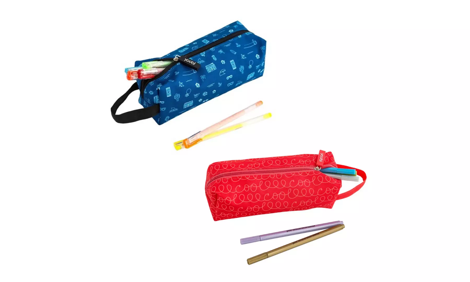 Pencil Case Navy Doodles Yoobi - Primary Image