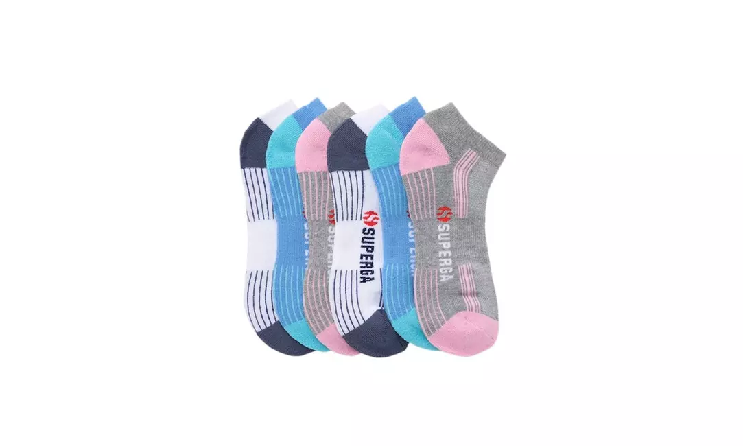 Superga Cushioned Athletic Low-Cut Socks with Arch Support (6- or 12-Pairs) - Primary Image