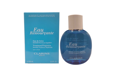 Clarins Eau Ressourcante Treatment Fragrance Refreshes Soothes & Perfumes 3.3oz Women Spray Solid Woody 3.3 Oz