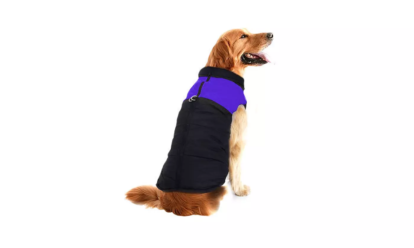 Pet Dog Vest Jacket Warm Waterproof Clothes Winter Padded Coat Small/Large
