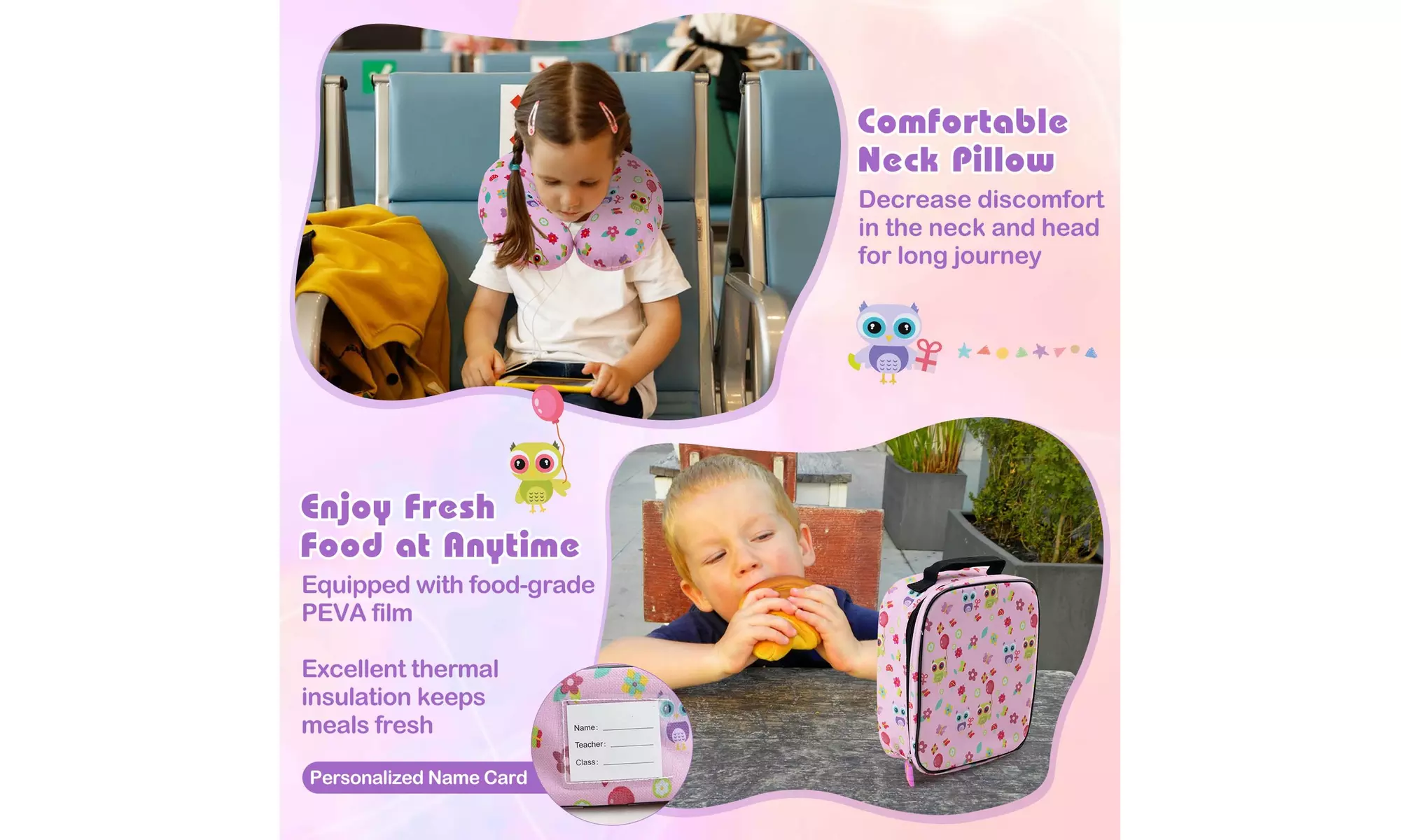Costway Five-Piece Costway Kids Luggage Set 