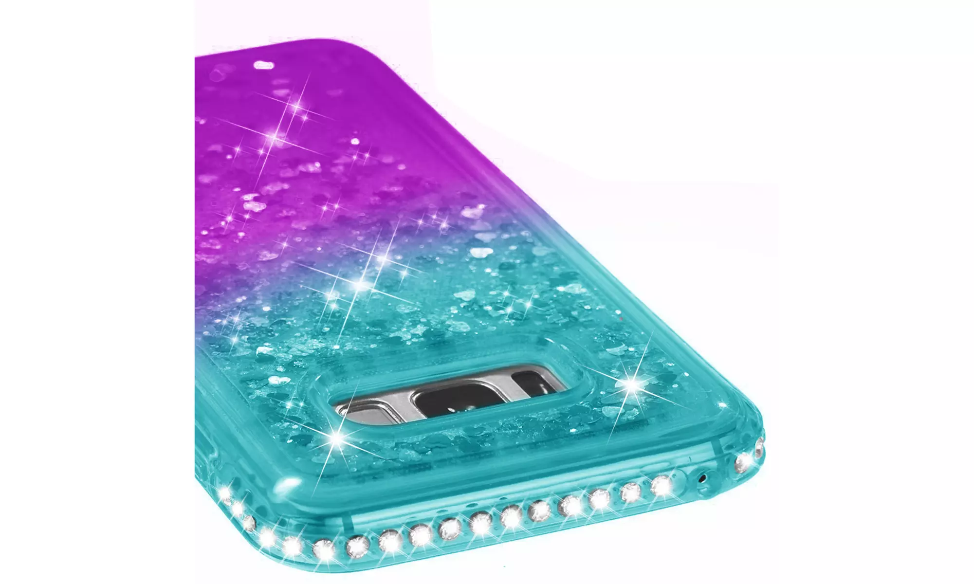 Samsung Galaxy S10/S10e/S10 Plus Liquid Glitter Bling Diamond Gradient TPU Case - Second Medium
