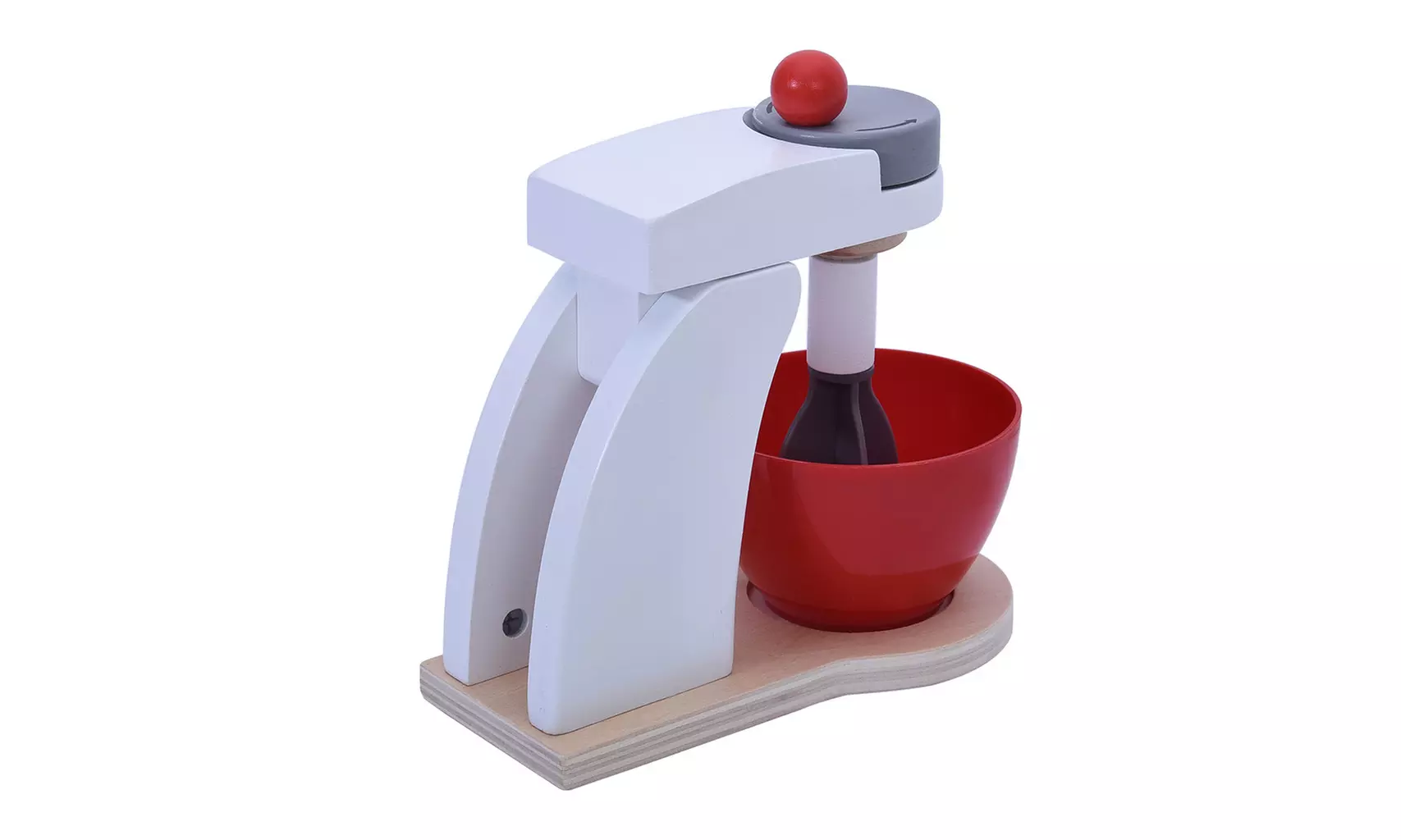 Wooden Simulation Make-a-Cake Mixer Set With A Crank That Spins Mixer Wood Chip - Second Medium