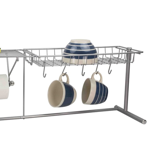 Home Basics Over The Sink Dish Rack And Kitchen Station Groupon