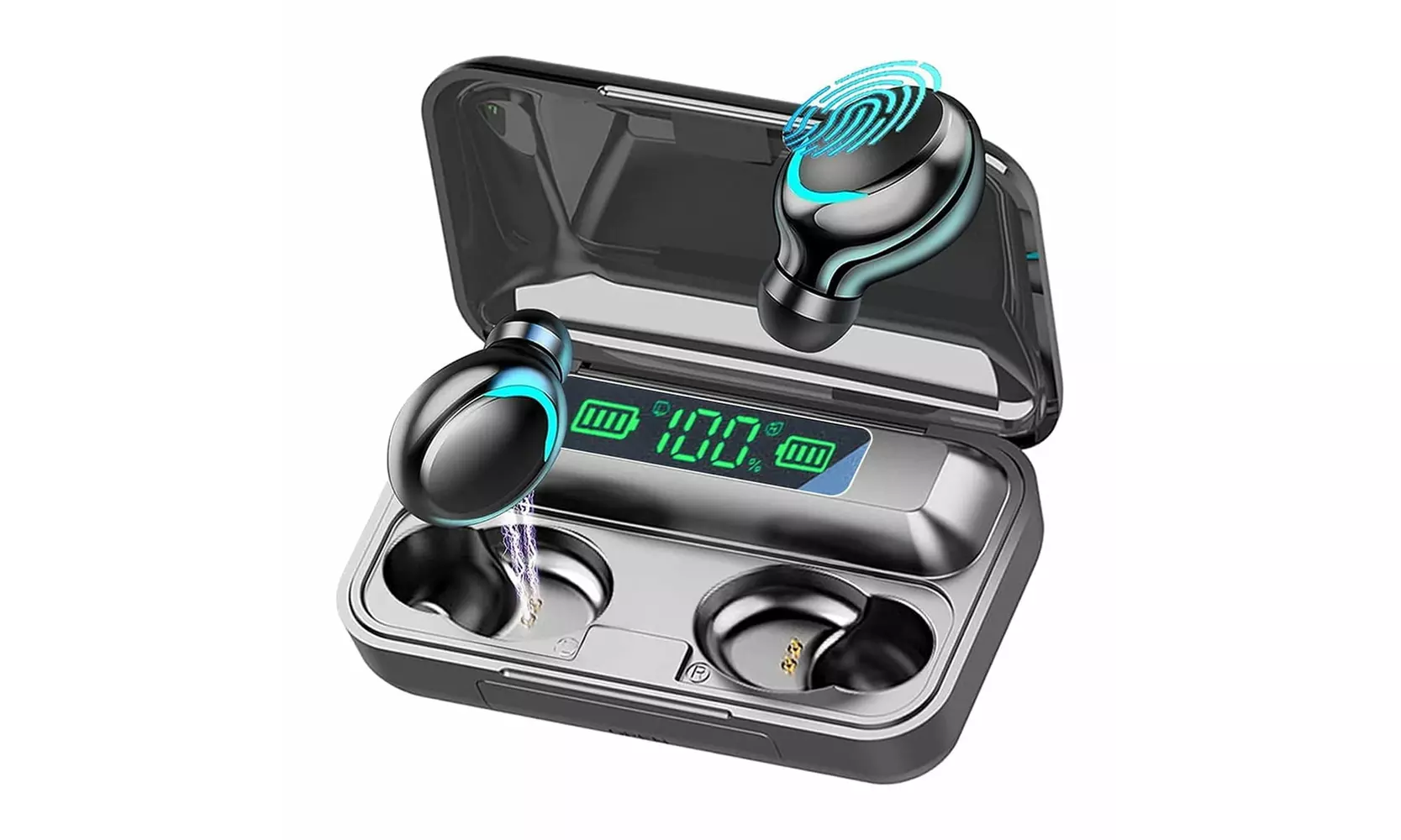 Bluetooth Hybrid Active Noise Cancelling Wireless Earbuds, In-Ear Headphones/Mic - Primary Image