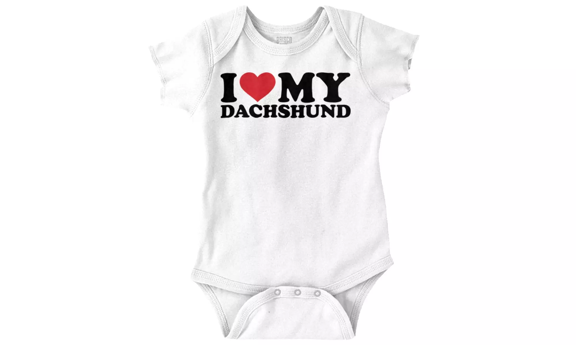 I Love My Dachshund Dog Lady Pet Parent Romper Bodysuit - Primary Image