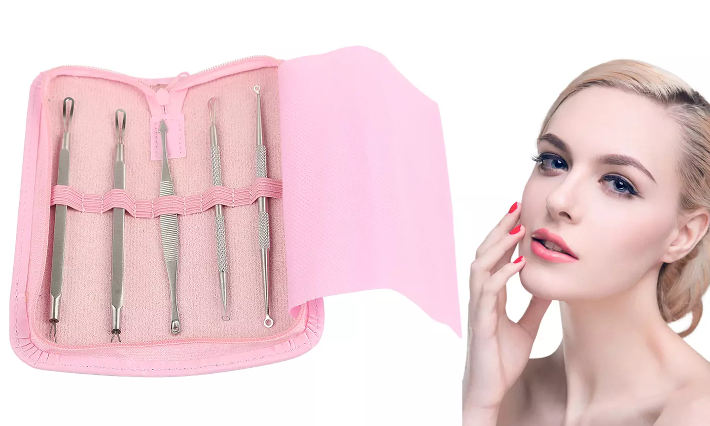 iMounTEK 6-Piece Blackhead & Blemish Remover Kit with Stainless Steel Extractors