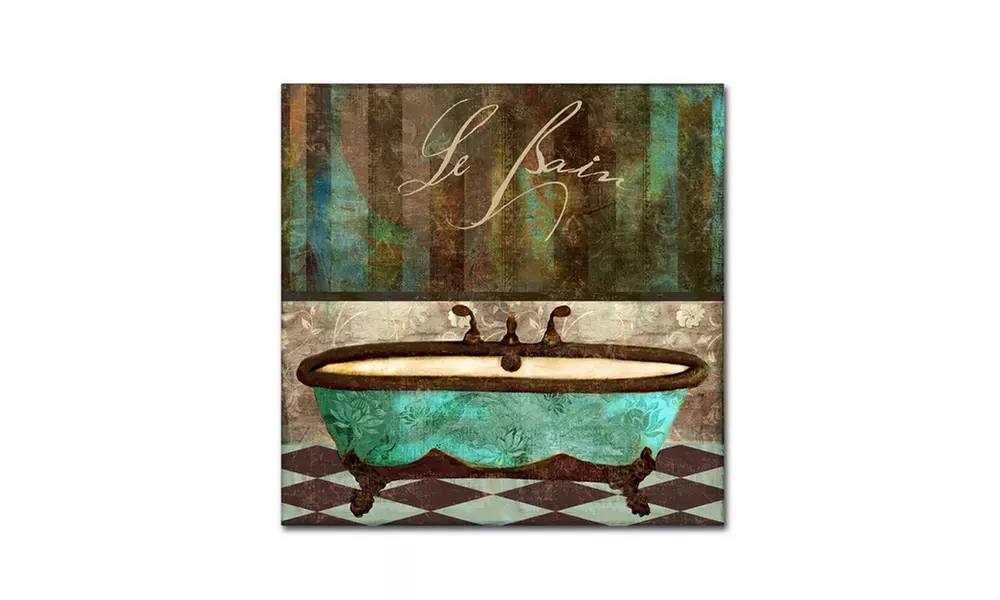 Color Bakery 'Le Bain Aqua' Canvas Art - Primary Image