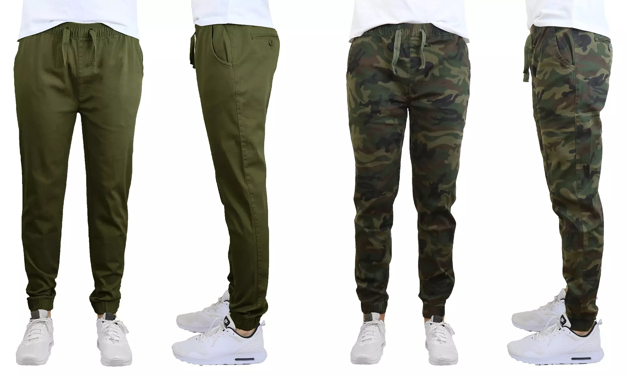 2-Pack Galaxy By Harvic Men's Classic Cotton Stretch Twill Jogger (S-2XL)