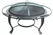 Steel Outdoor Fire Pit - Wood Burning Metal Fire Pit with Screen Cover - Second Medium