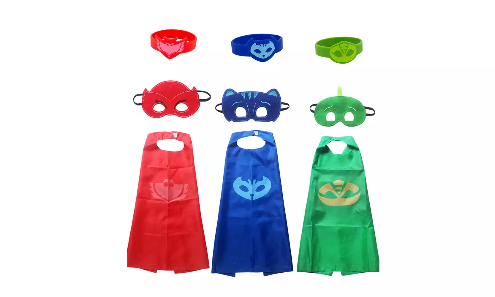 PJ Masks Costume Capes and Mask Set Double Sided Design Party Halloween(1/3Pack) - Primary Image