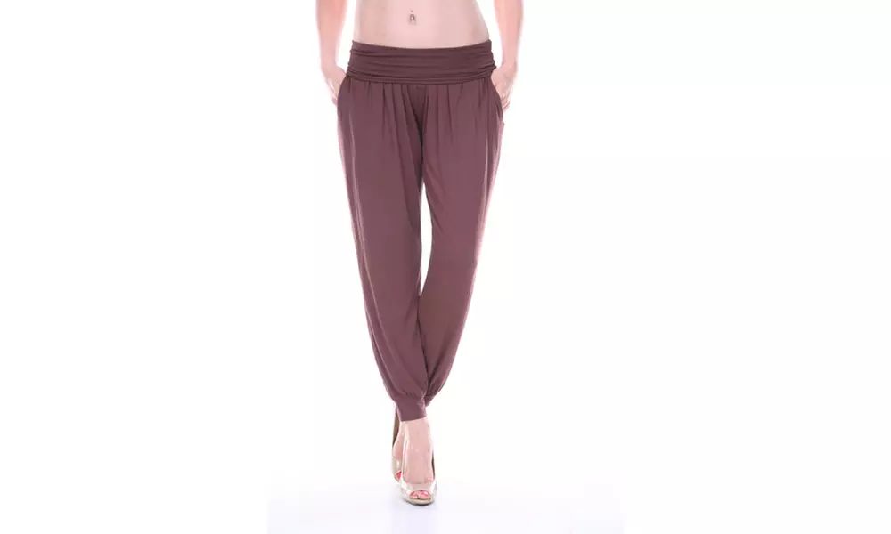 Chocolate  Womens Harem Pants by White Mark - Primary Image