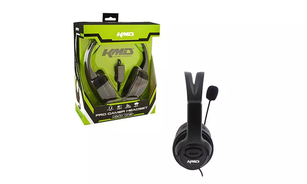 Live Chat Headset With microphone For Microsoft Xbox 360 Black Large - Primary Image