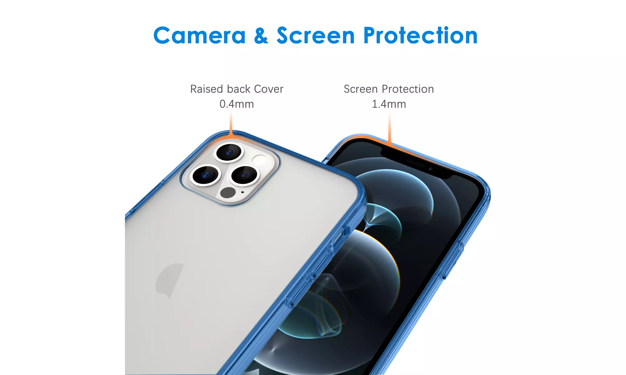 JETech Case for iPhone 12/12 Pro 6.1-Inch Shockproof Bumper Cover Clear Back