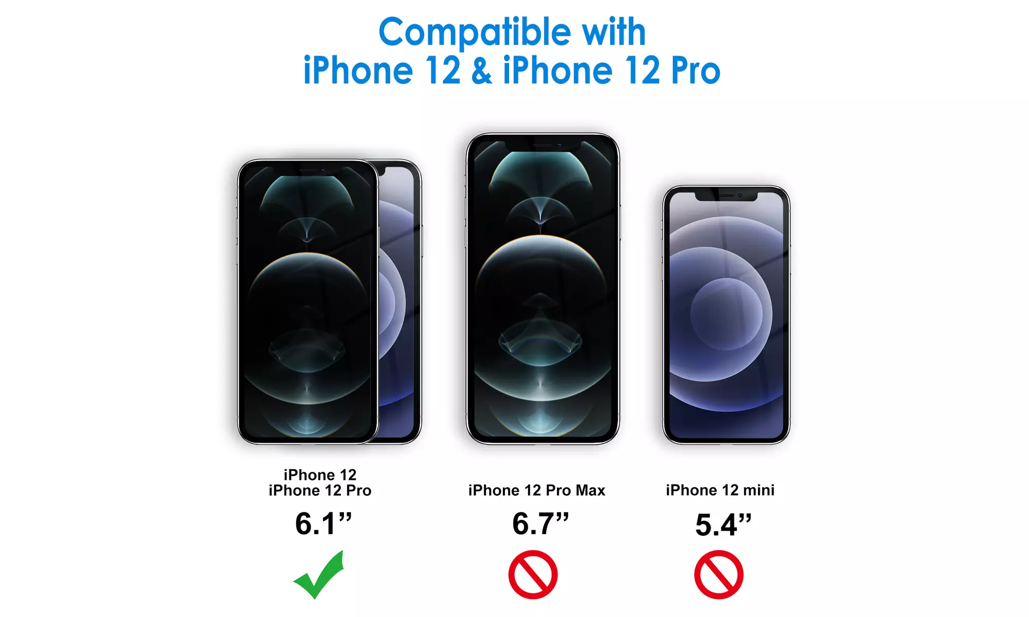 Screen Protector for iPhone X/XR/XS/XS Max, 11/12/13, Mini, Pro, Pro Max, 3-Pack