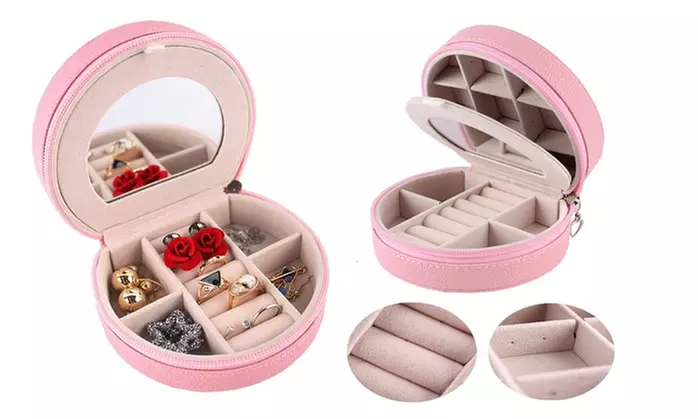 Mini Portable Travel Jewelry Box & Jewelry Organizer 