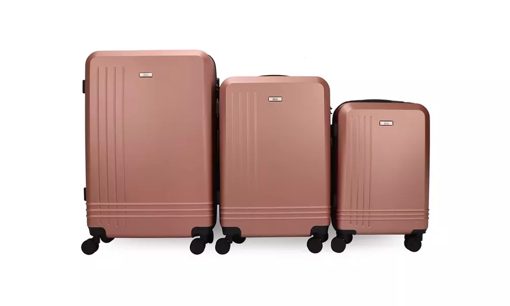 3-Piece Hardside Luggage Set with 360 Dual Spinner Wheels and Combo Lock