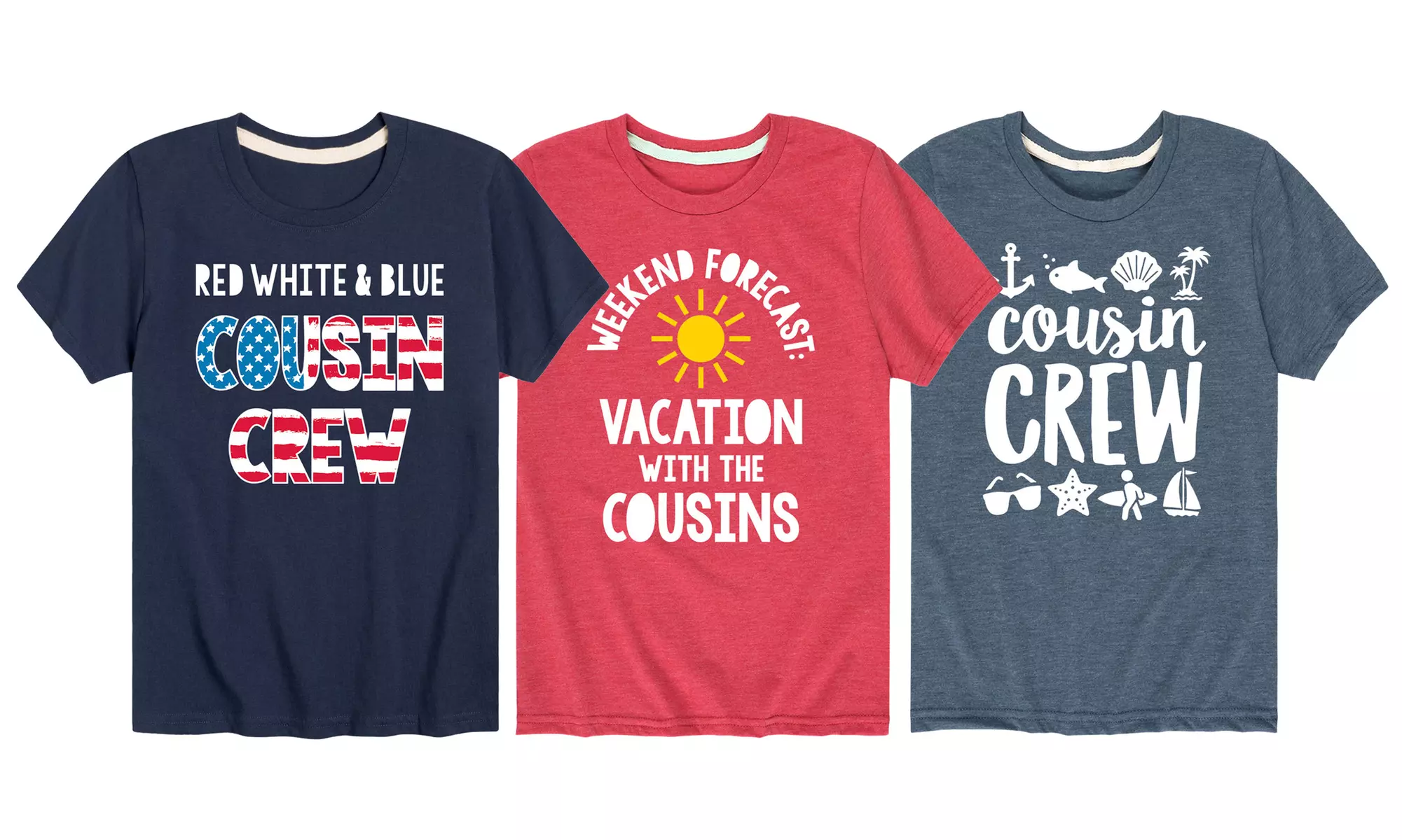 Summer Time Matching Cousin Crew Tees  - Primary Image