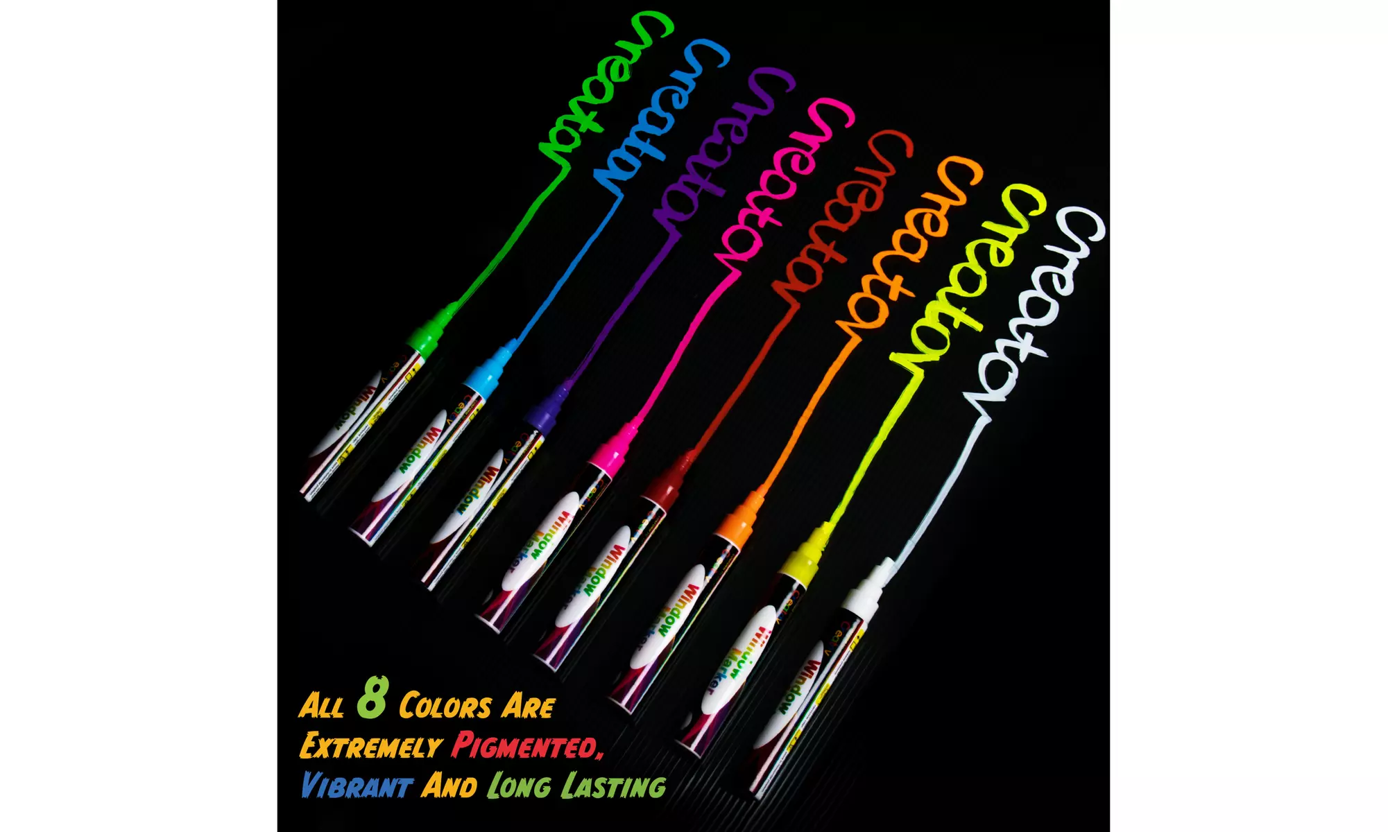 Erasable Liquid Chalk Glass Window Markers -  Great for Chalkboards, 8 pack - Image 5