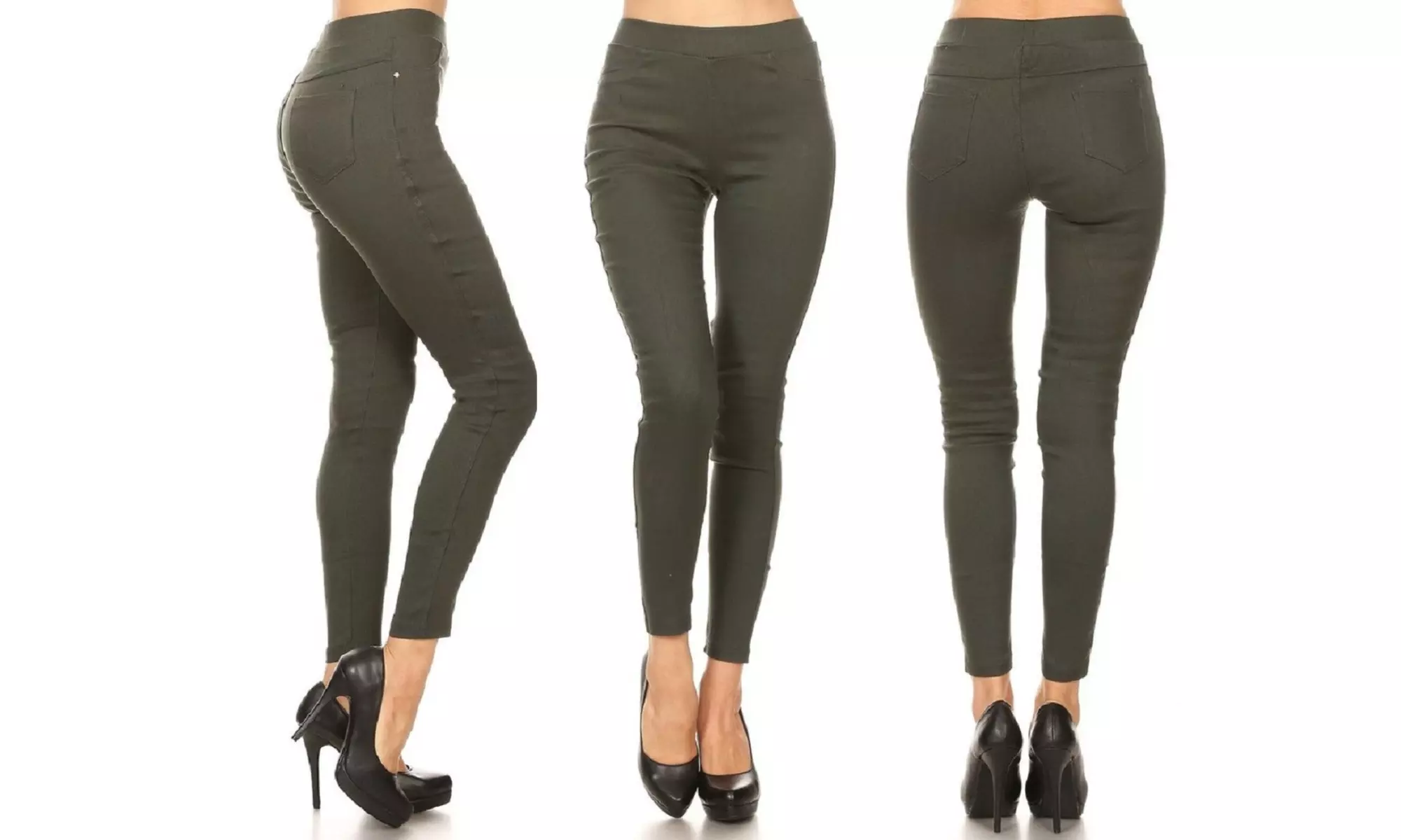 Women's High Waist Pull-On Stretch Skinny Plus Size Jeggings