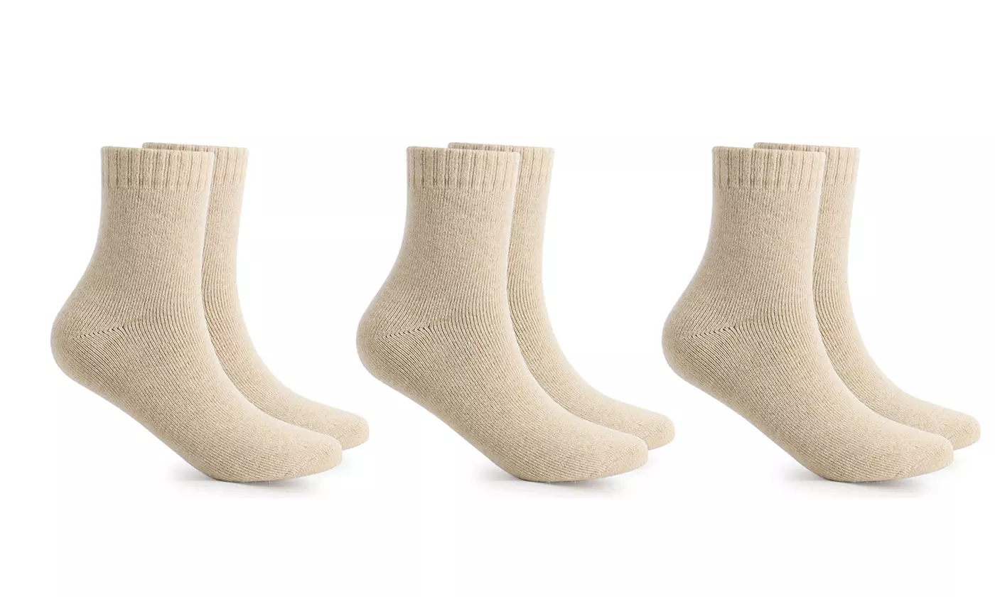 3 Pairs Thermal Warm Winter Cushion Moisture Wicking Boot Socks 