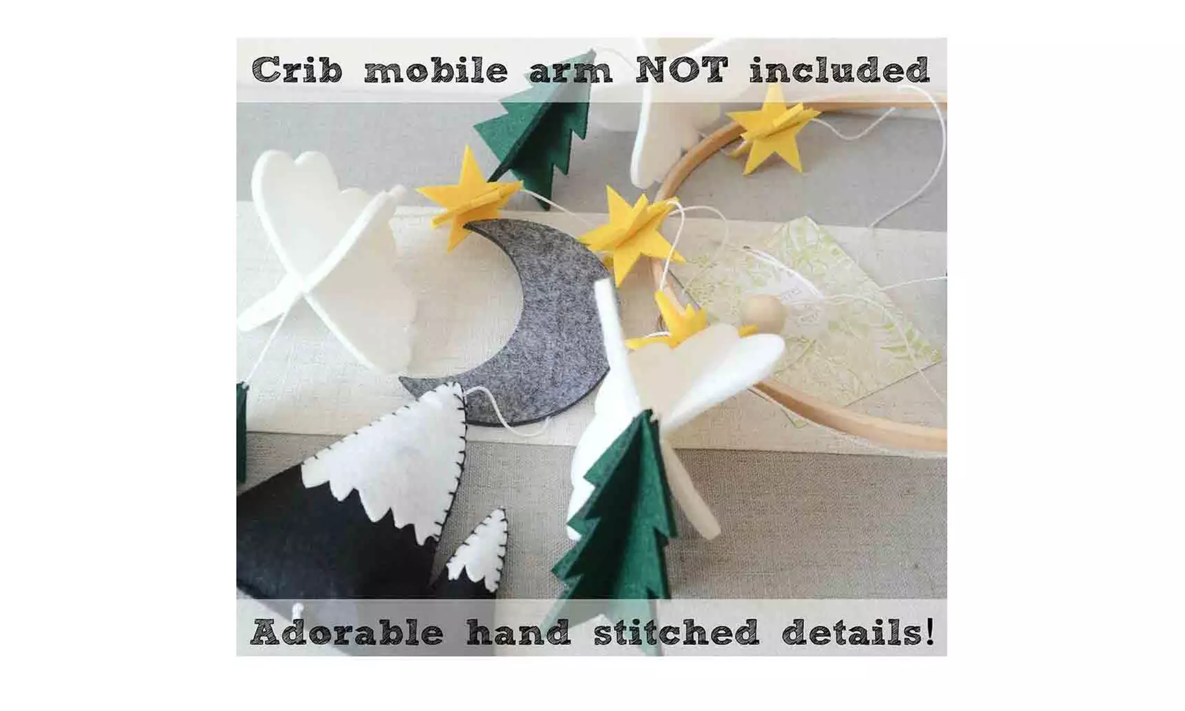 Boys/Girls Baby Crib Mobile Woodland Night Nursery Mobile Decoration Felt DZT - Second Medium