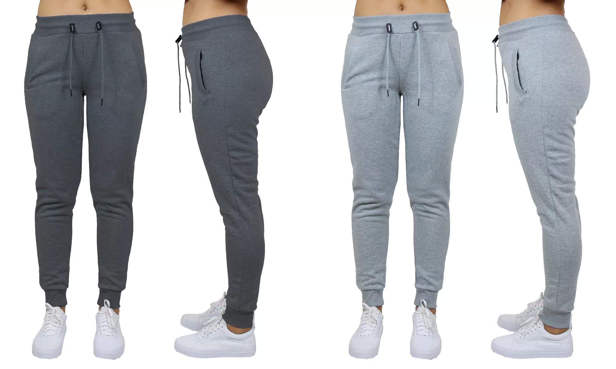 2-Pack Women's Classic Fleece Jogger Sweatpants - Plus Sizes Available