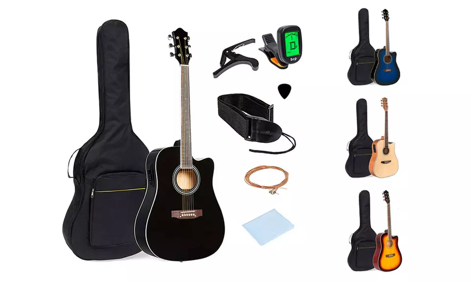 41" Beginner Acoustic Electric Guitar Starter Set - Primary Image