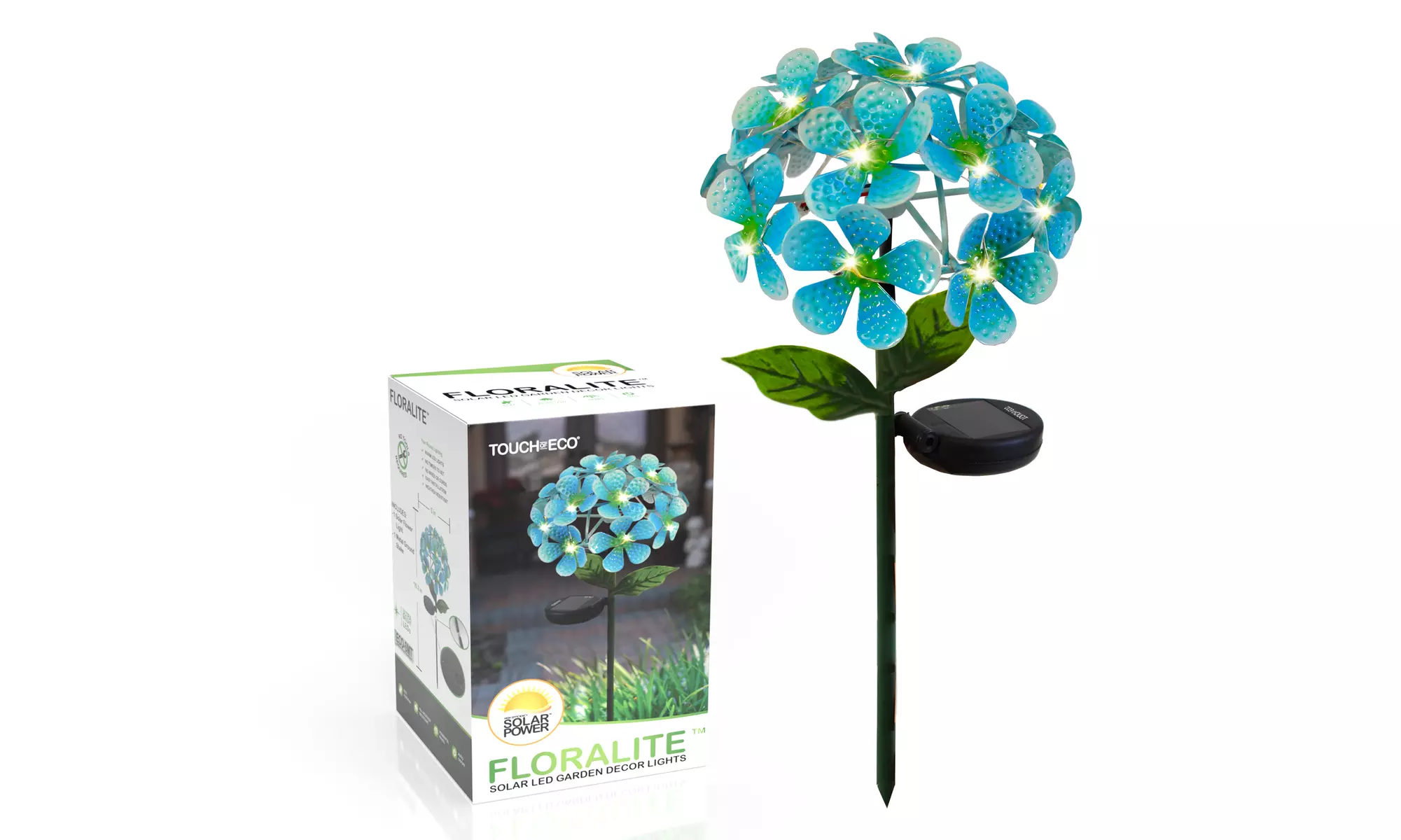 Touch Of ECO Solar LED Metal Flower Stake Lights(1-,2- or 3-Pack)