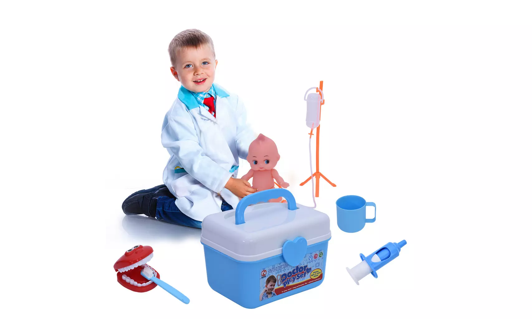 35 Pcs Educational Doctor Medical Pretend Play Toy Set In Storage Box - Primary Image