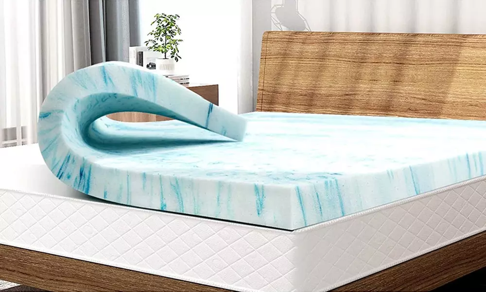 3-Inch Queen Cooling Swirl Gel Memory Foam Mattress Topper Pad - Primary Image