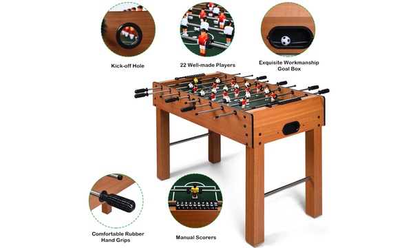  Brrnoo Soccer Game Table, 6 Sticks 2 Players Football Table  Desktop Kicker Game for Dormitory for Home : Everything Else