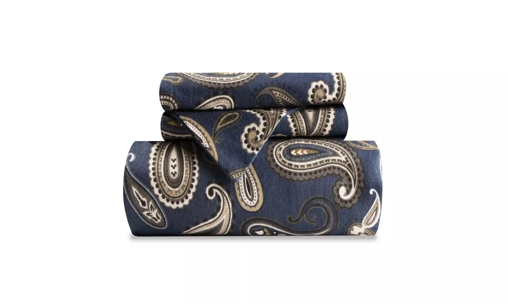 Superior Cotton Flannel Floral Paisley Luxury Duvet Cover Set