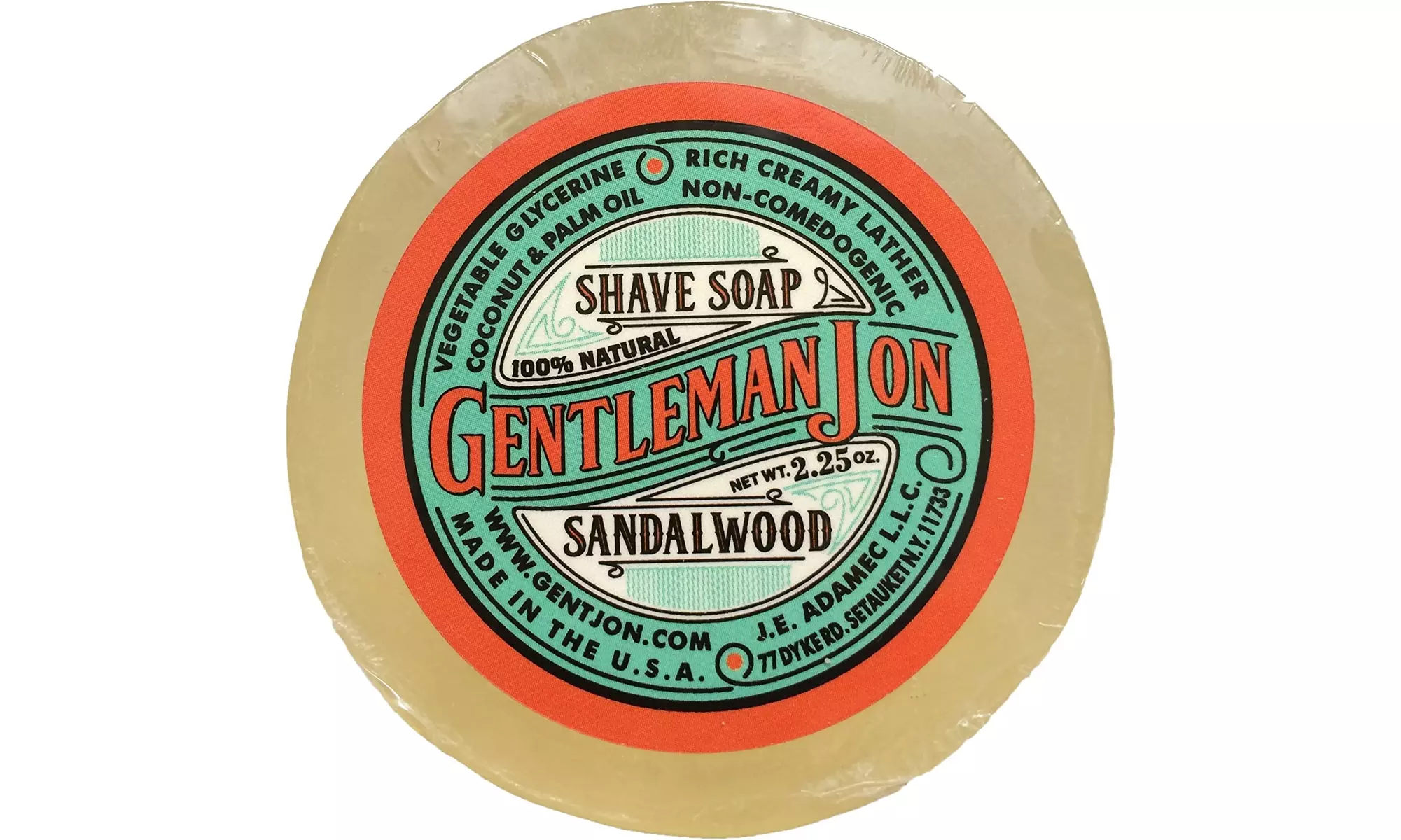 Gentleman Jon Sandalwood Shave Soap; Glycerine 2.25oz - Primary Image