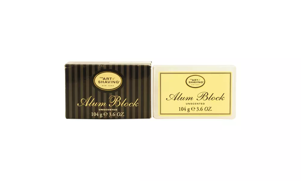 The Art of Shaving Alum Block - Unscented Men 3.6 oz Antiseptic Stone - Primary Image