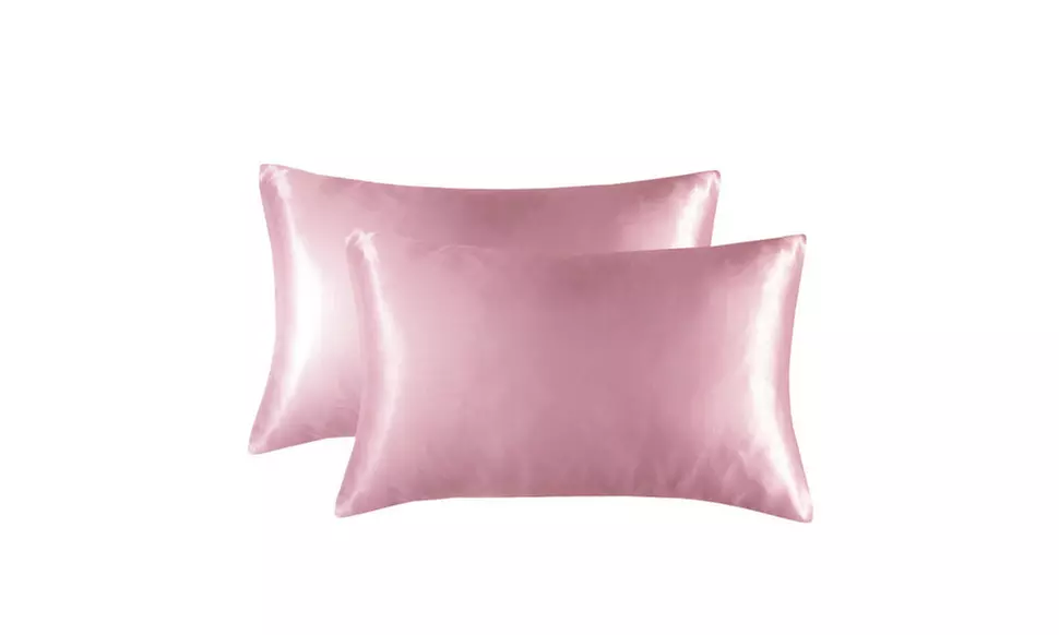 2-Pack Luxury Satin Pillowcases Pillow Cover For Anti-Acne Facial Hair Care