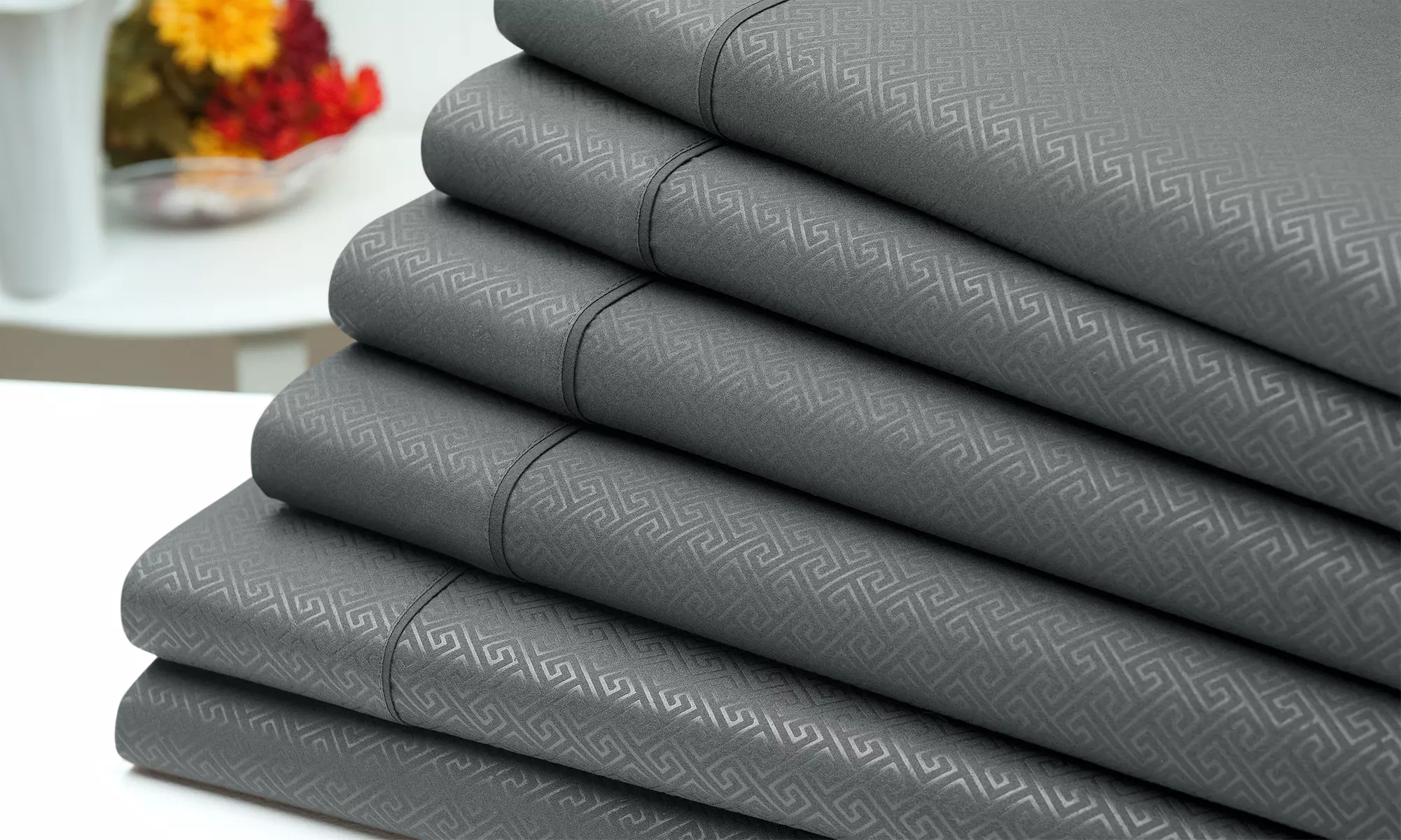 US Army 6 Piece Embossed Greek Key Sheet Set