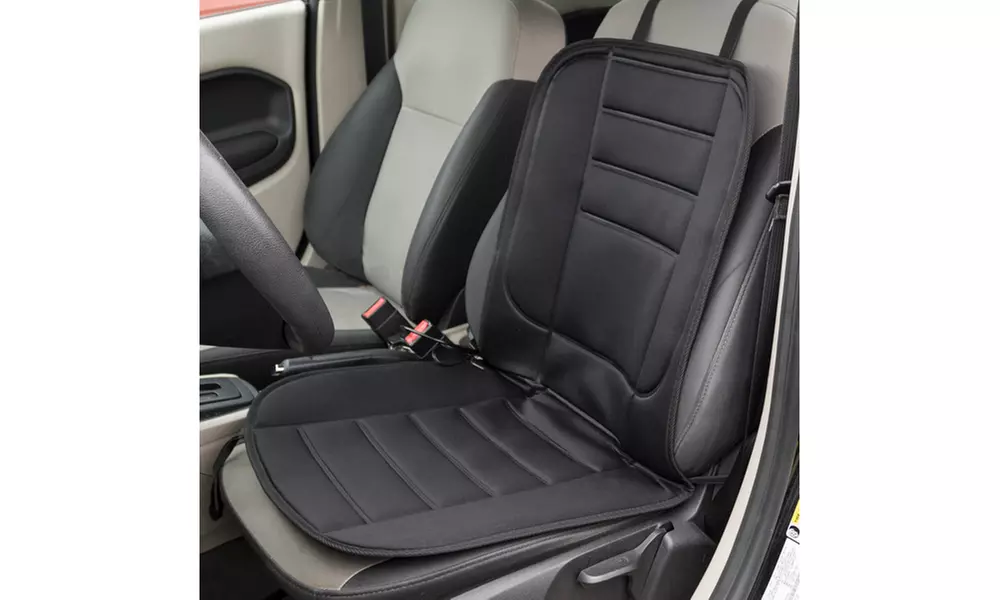 Stalwart Universal 12V Heated Car Seat Cushion with Adjustable Heat Settings - Primary Image
