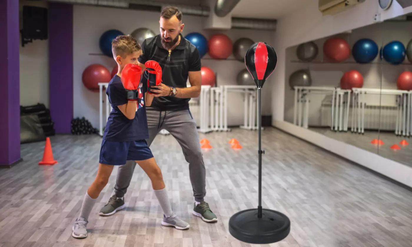 iMounTEK Punching Bag for Kids Junior Boxing Set w/ Boxing Gloves & Hand Pump - Primary Image